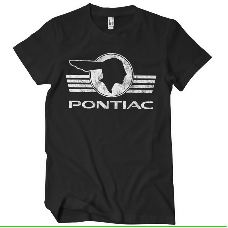 Pánske tričko Pontiac Retro logo černé