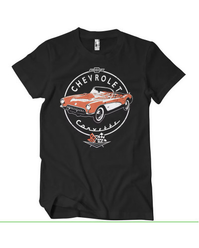 Pánske tričko Chevrolet Corvette C1 round černé