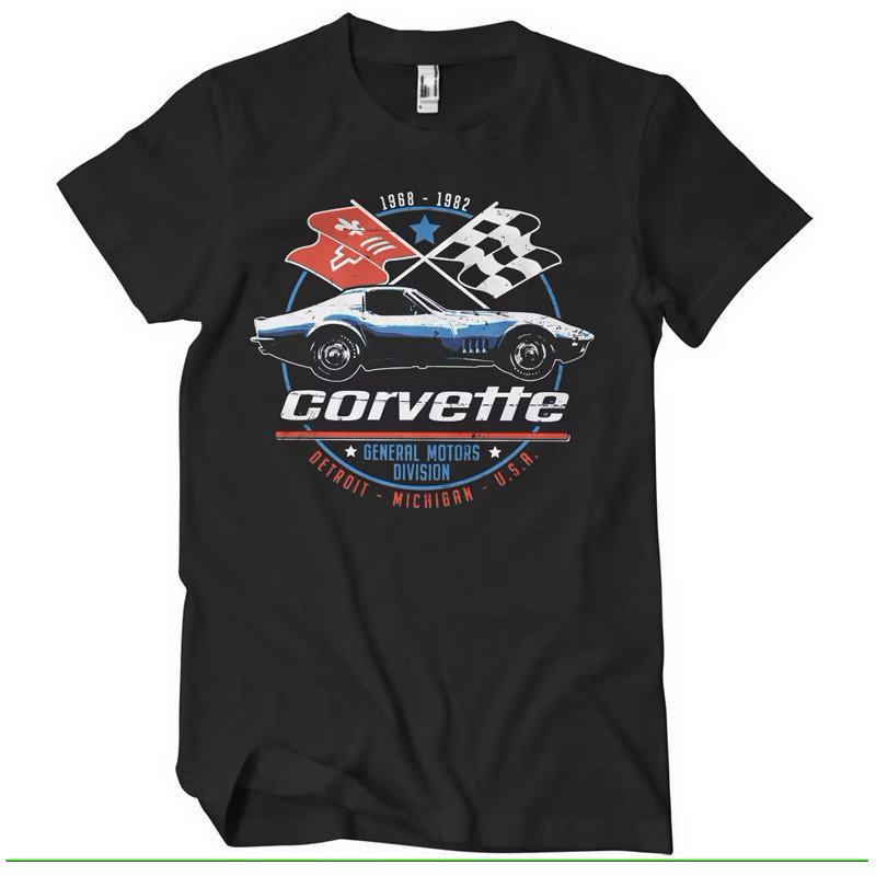 Pánske tričko Chevrolet Corvette C3 GM division černé