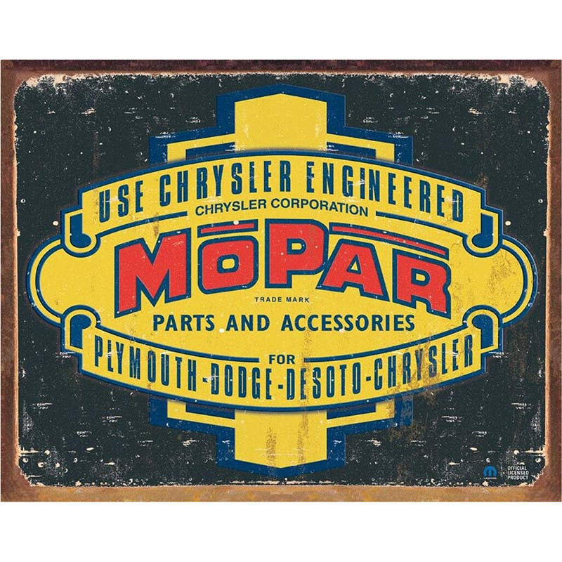 Plechová cedule Mopar 37-47 Logo 40 cm x 32 cm