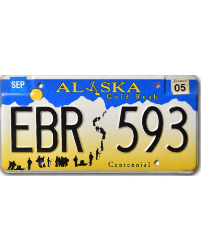 Americká ŠPZ Alaska Gold Rush EBR 593