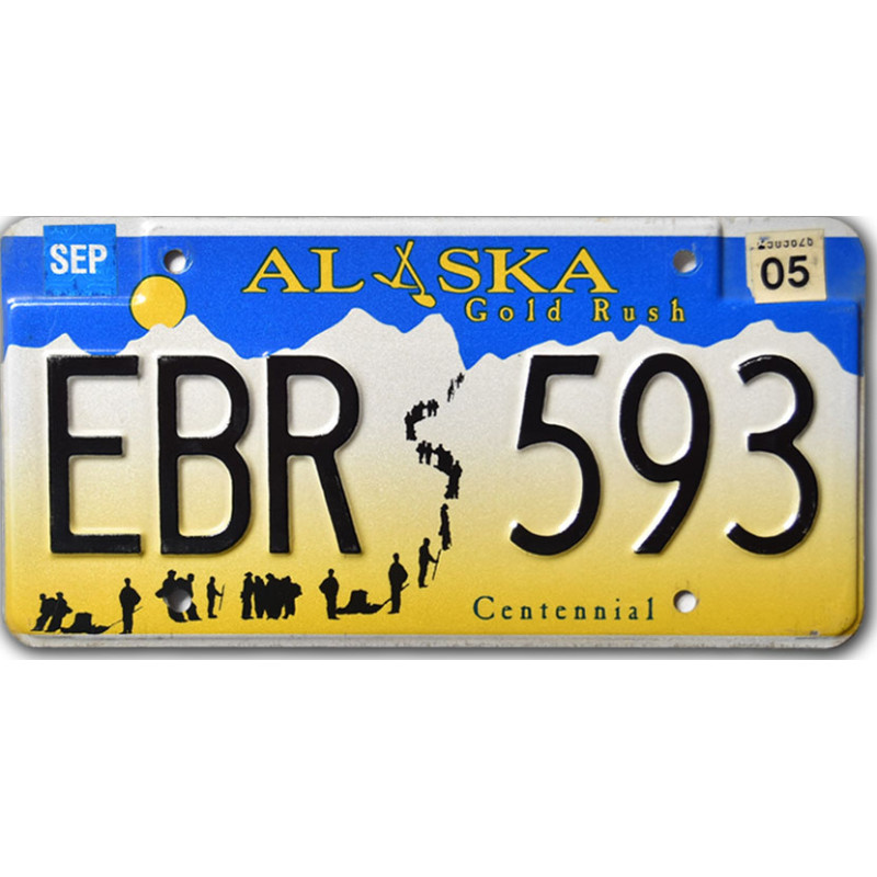 Americká ŠPZ Alaska Gold Rush EBR 593