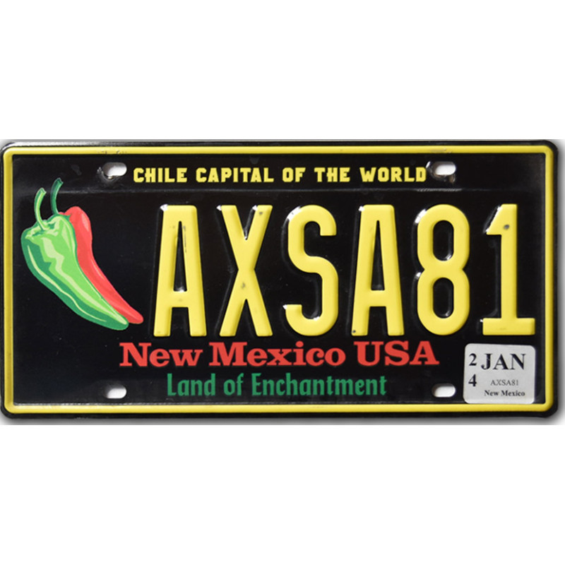 Americká ŠPZ New Mexico Chile Capital AXSA81