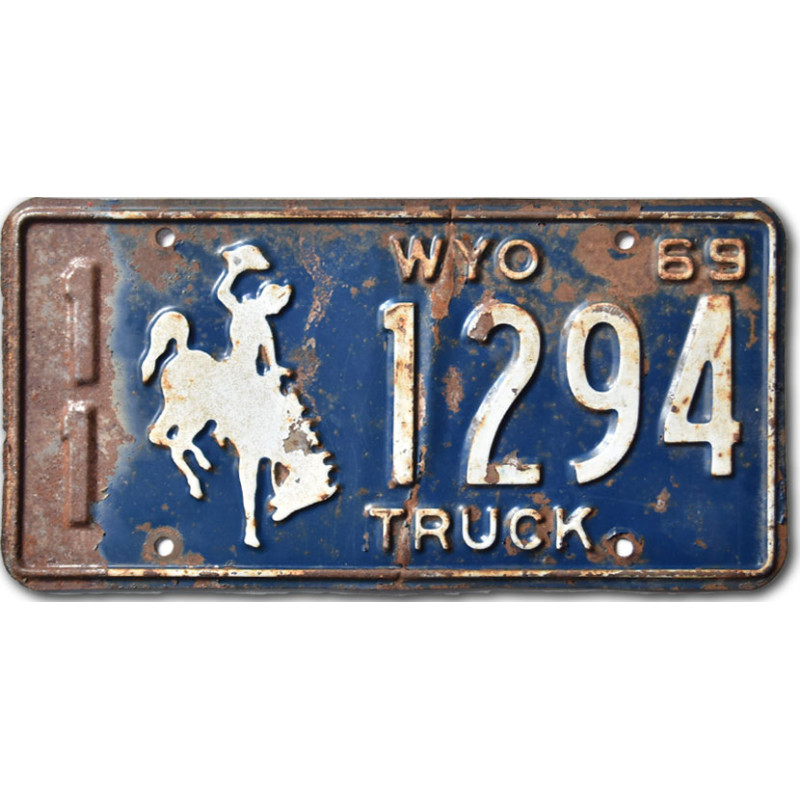 Americká ŠPZ Wyoming 1969 Blue Truck 11-1294