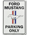 Plechová cedule Ford Mustang Parking White 20 cm x 30 cm