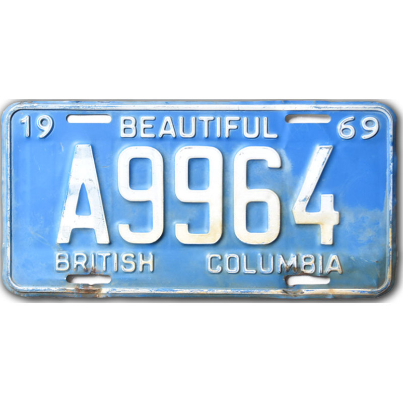 Kanadská ŠPZ British Columbia 1969 Blue A9964