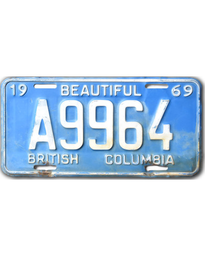 Kanadská ŠPZ British Columbia 1969 Blue A9964