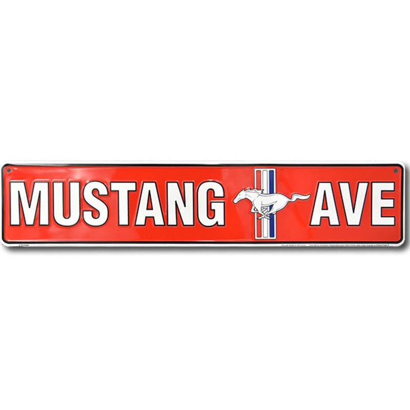 Plechová ceduľa Ford Mustang Avenue 60 cm x 13 cm