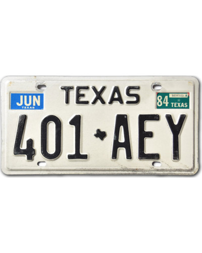 Americká ŠPZ Texas White 401-AEY