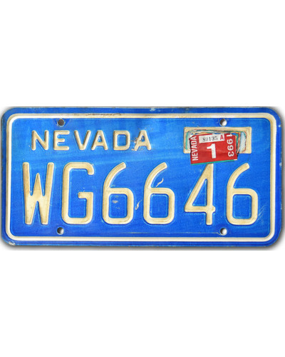 Americká SPZ Nevada Blue WG6646