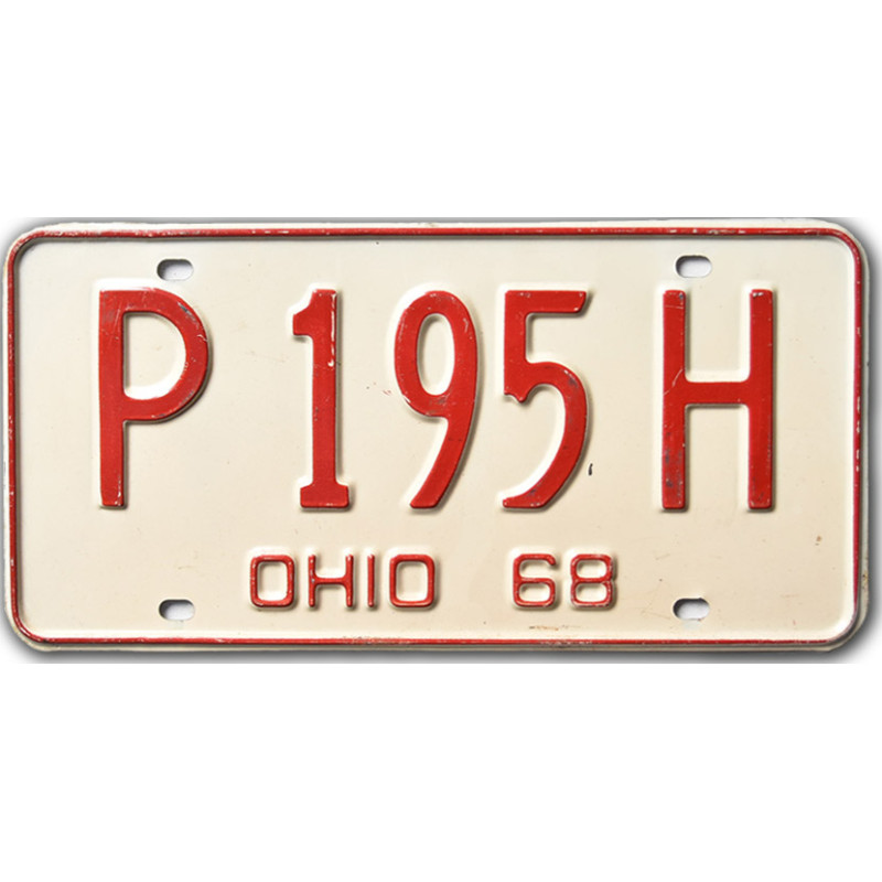 Americká SPZ Ohio 1968 White P 195H