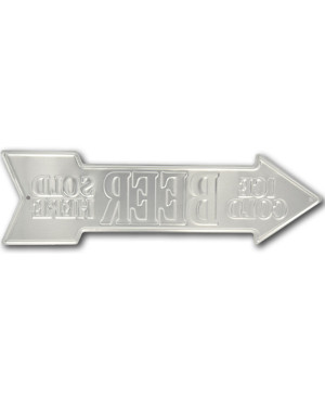 Plechová ceduľa Beer arrow, 15cm x 50cm