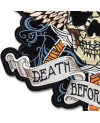 Moto nášivka Death Before Dishonor XXL na chrbát 30 cm x 30 cm