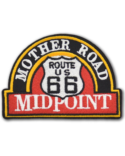 Moto nášivka Route 66 Midpoint 8 cm x 6 cm