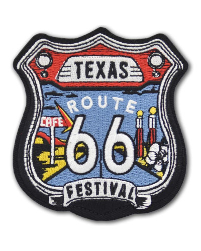 Moto nášivka Route 66 Texas festival 9 cm x 8 cm