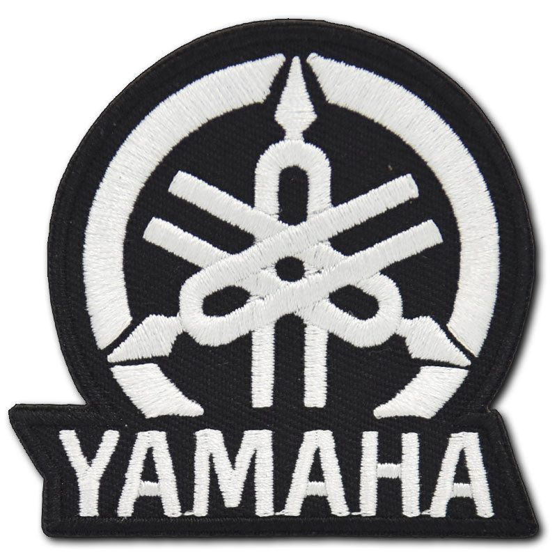 Moto nášivka Yamaha logo white 7 cm x 7 cm