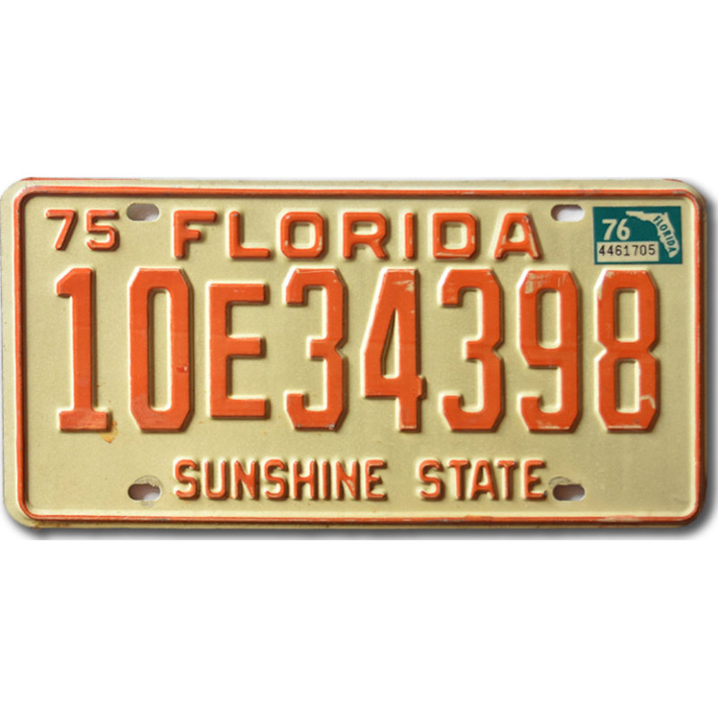 Americká SPZ Florida 1975 Sunshine State 10E34398