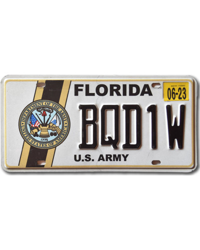 Americká ŠPZ Florida US Army BQD1W