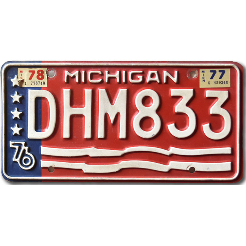 Americká SPZ Michigan 1976 Stars DHM833