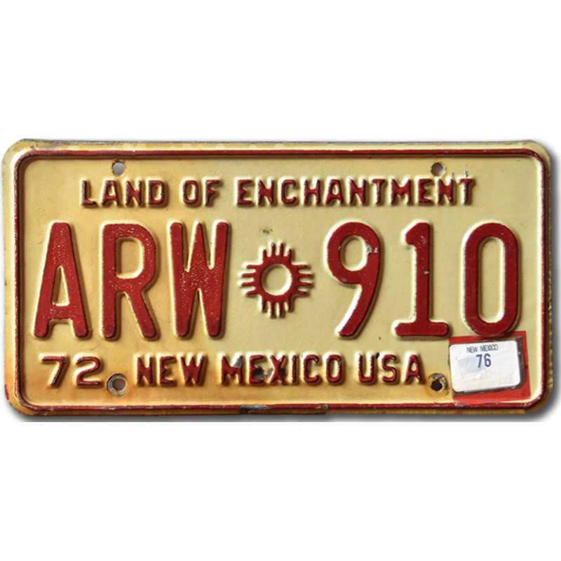 Americká SPZ New Mexico 1972 ARW 910