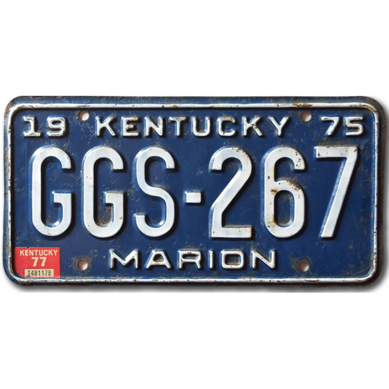 Americká ŠPZ Kentucky 1975 Marion GGS-267