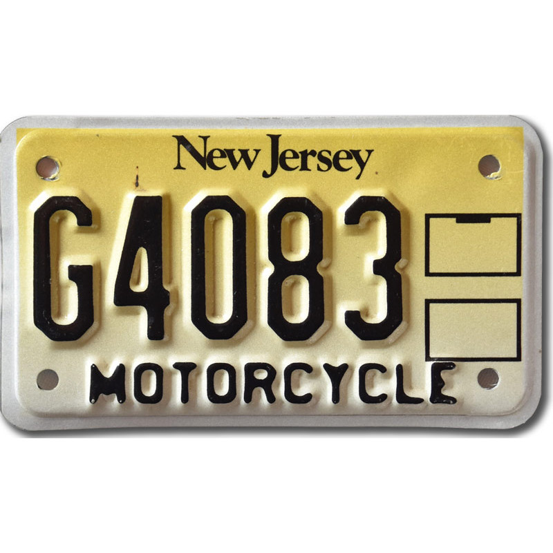 Moto americká ŠPZ New Jersey G4083