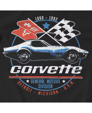 Pánske tričko Chevrolet Corvette C3 GM division čierne
