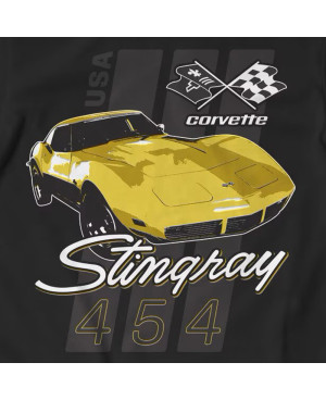Pánske tričko Chevrolet Corvette Stingray 454 čierne