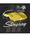 Pánske tričko Chevrolet Corvette Stingray 454 čierne
