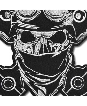Moto nášivka Skull in mask XXL na chrbát 29 cm x 27 cm