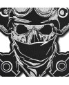 Moto nášivka Skull in mask XXL na chrbát 29 cm x 27 cm
