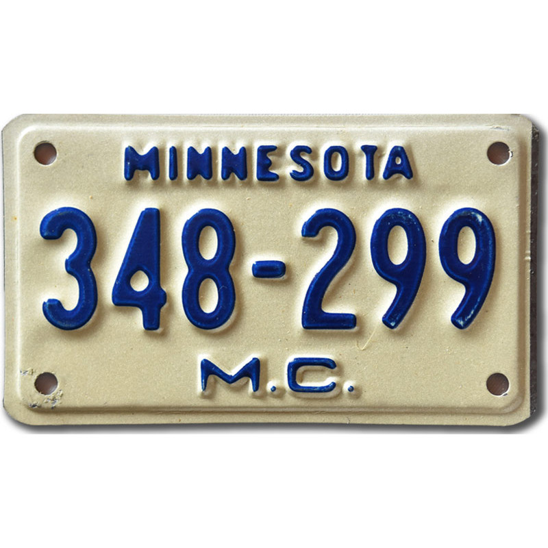 Moto americká ŠPZ Minnesota 348-299