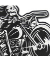 Moto nášivka Skeleton on Bike XXL na chrbát 30 cm x 24 cm