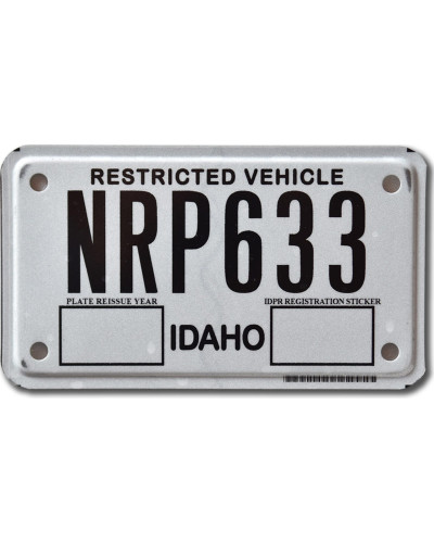 Moto americká SPZ Idaho Restricted NRP633