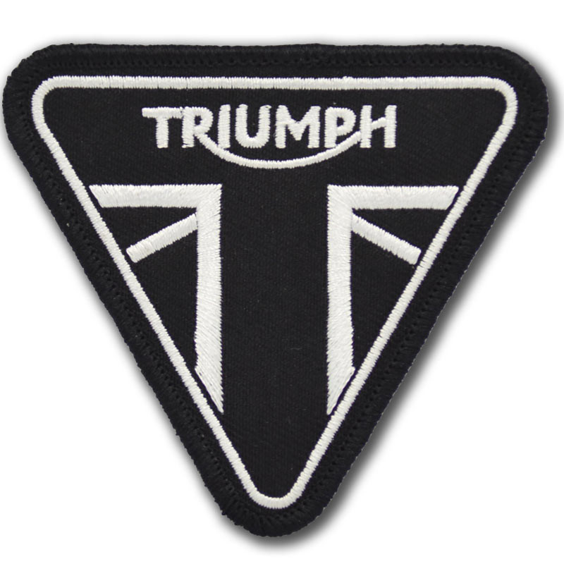 Moto nášivka Triumph triangle BW 8 cm x 7 cm