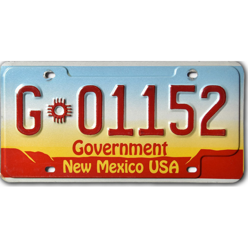 Americká SPZ New Mexico Goverment G 01152
