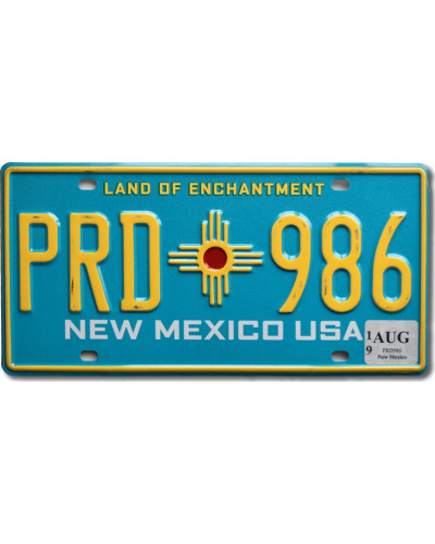 Americká SPZ New Mexico Blue PRD 986