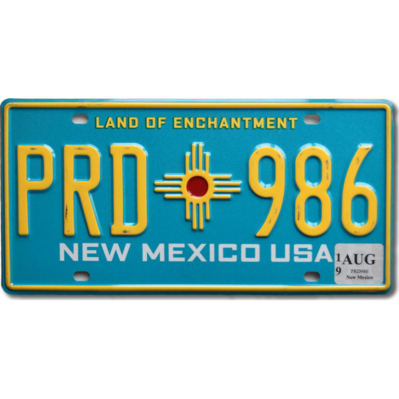 Americká SPZ New Mexico Blue PRD 986