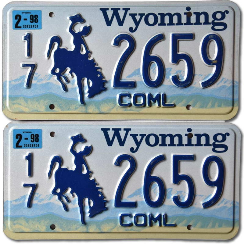 Americká SPZ Wyoming Coml 2659 pár