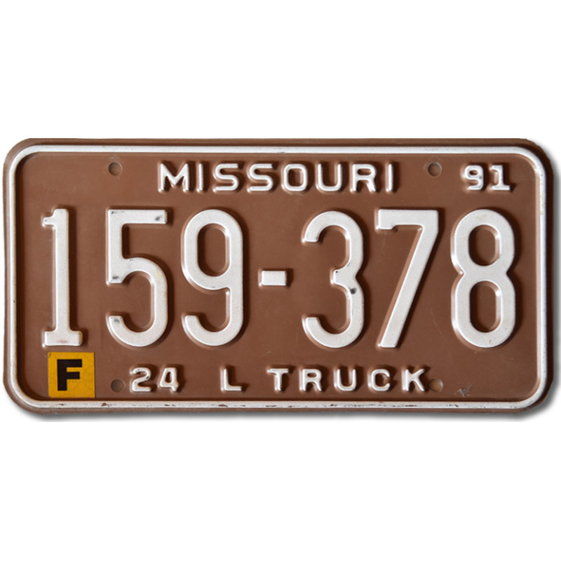 Americká SPZ Missouri Brown Truck 159-378