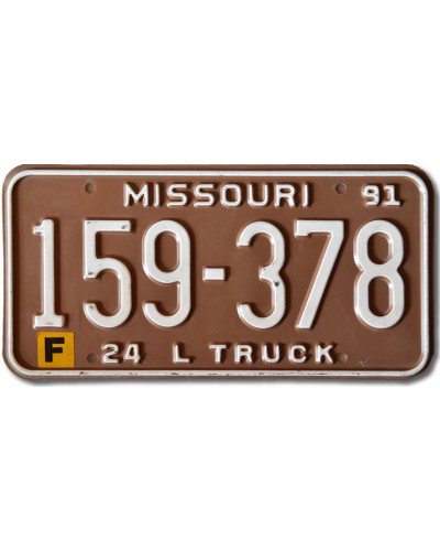 Americká SPZ Missouri Brown Truck 159-378