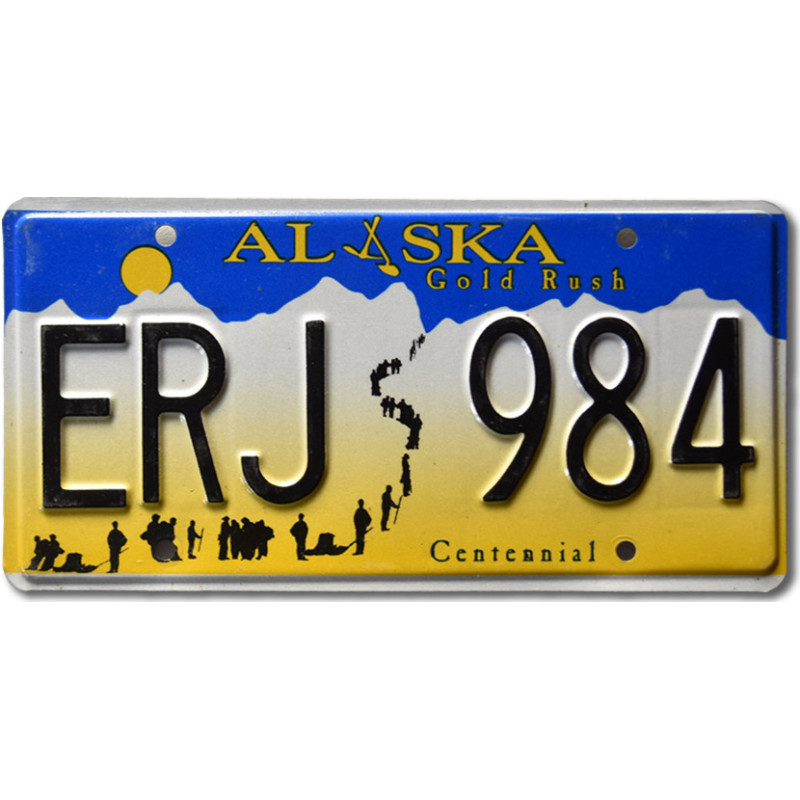 Americká ŠPZ Alaska Gold Rush ERJ 984