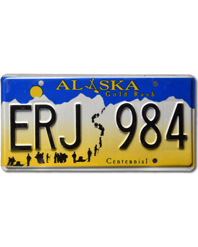 Americká ŠPZ Alaska Gold Rush ERJ 984