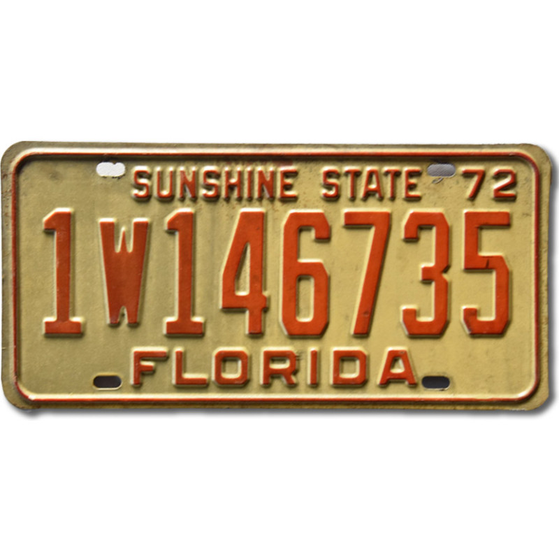 Americká SPZ Florida 1972 Sunshine State 1W146735