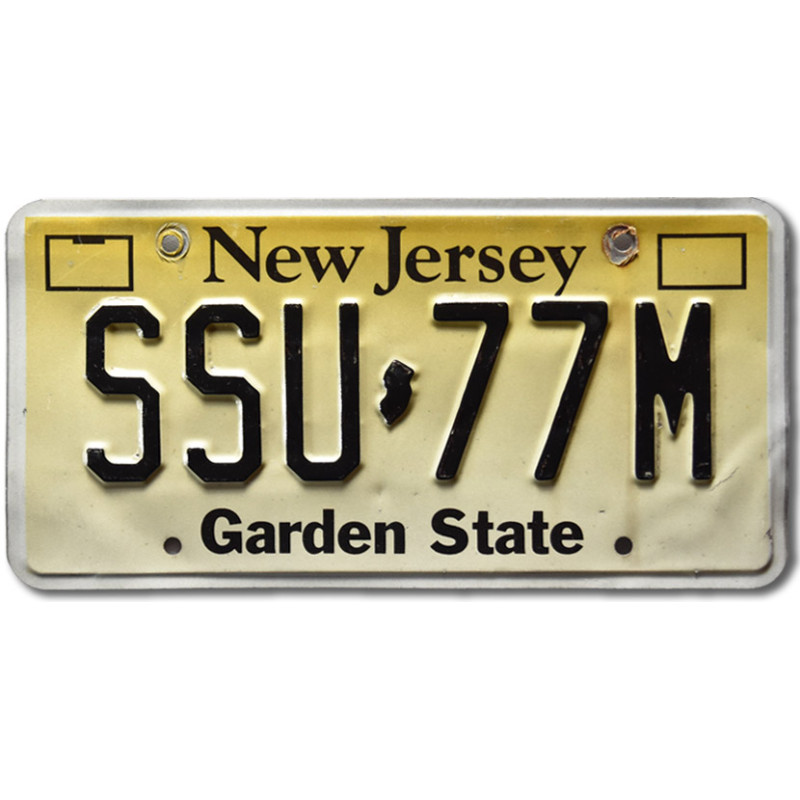 Americká SPZ New Jersey Garden State SSU-77M