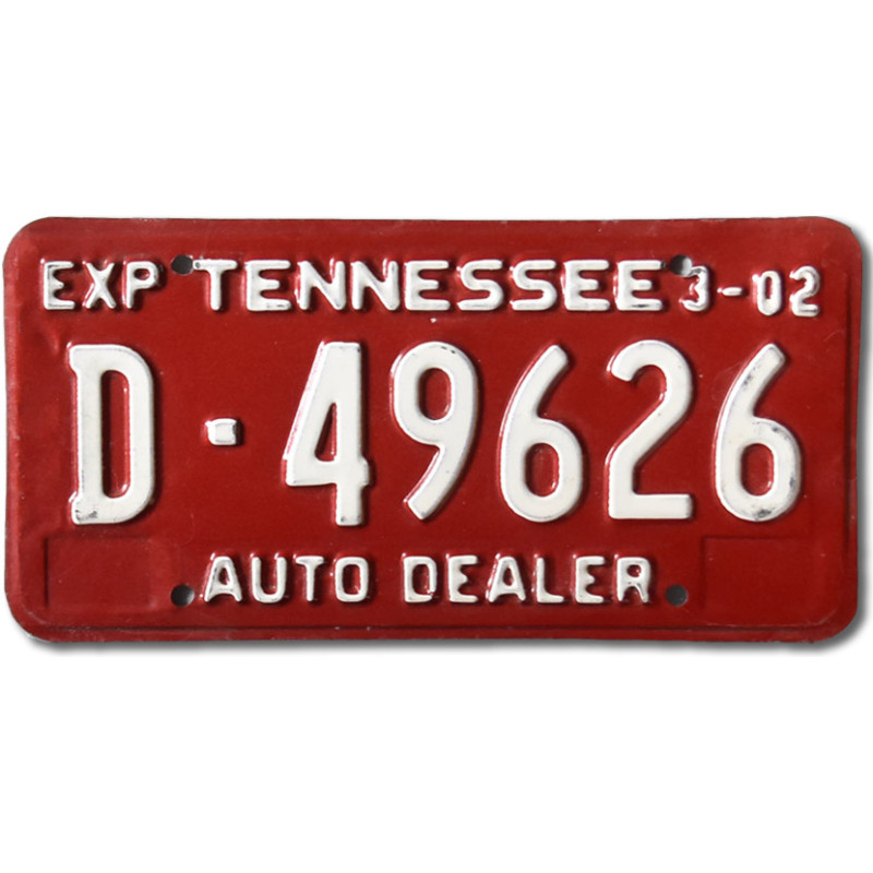 Americká SPZ Tennessee Autodealer Red D-49626