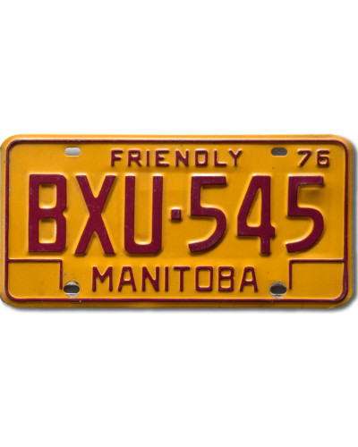 Kanadská ŠPZ Manitoba 1976 Friendly BXU-545