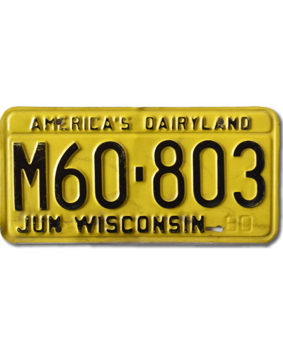 Americká ŠPZ Wisconsin Yellow M60-803