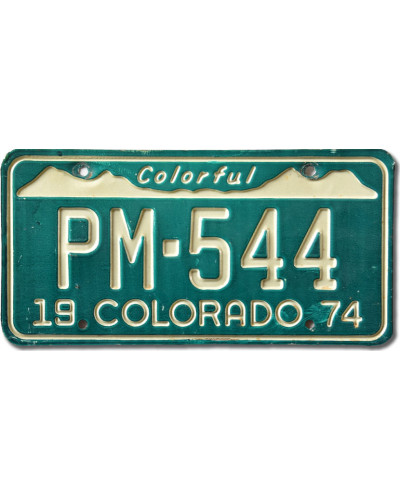 Americká ŠPZ Colorado 1974 Colorful PM-544