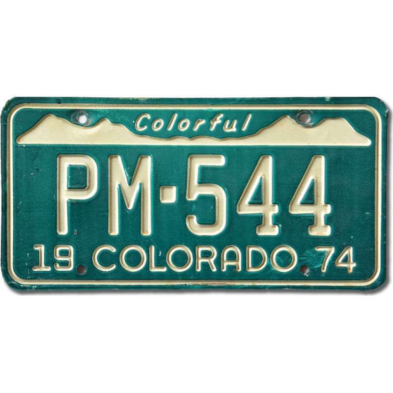 Americká ŠPZ Colorado 1974 Colorful PM-544